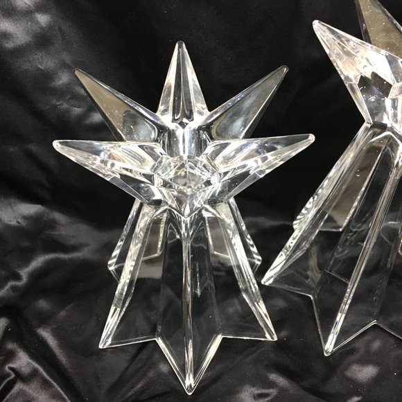 Starburst Glass Candlesticks Set of Two - Picture 9 of 16